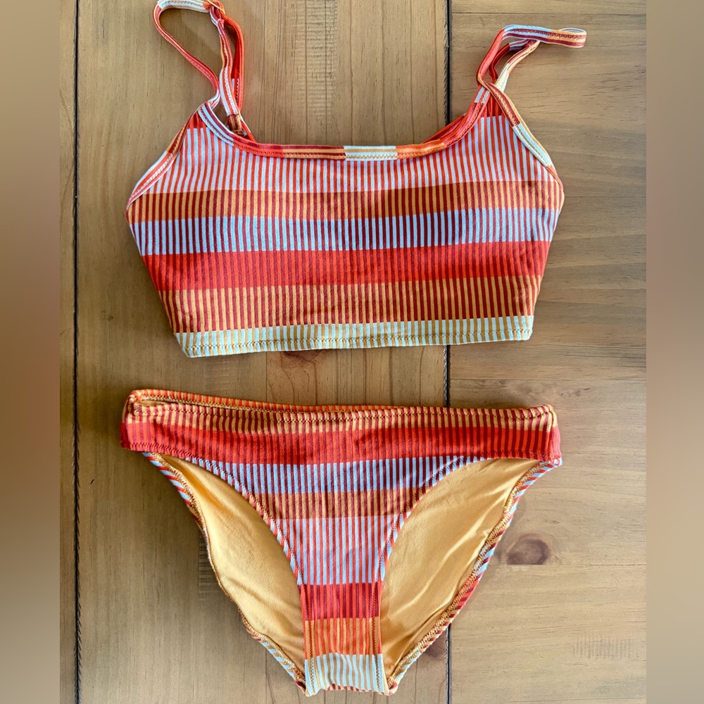 Aerie Jacquard Striped Bikini